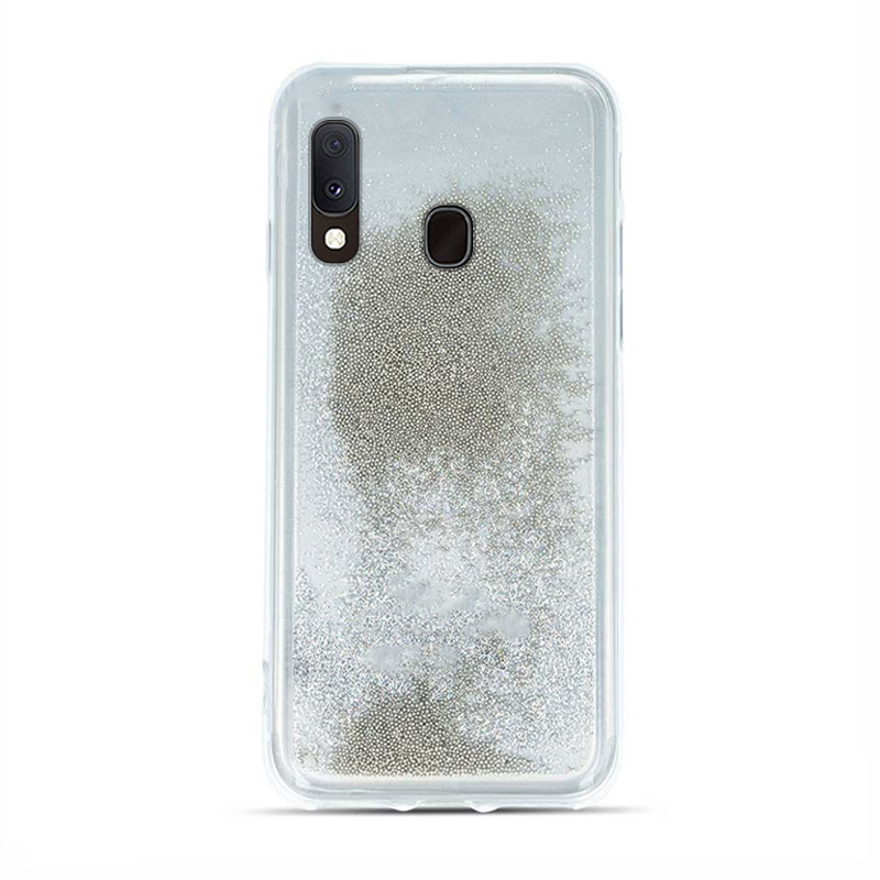 Liquid Pearl Armor Back Cover (Samsung Galaxy A20e) silver