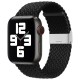 Strap Fabric Band Υφασμάτινο Λουράκι (Apple Watch 2/3/4/5/6/7/SE) (38/40/41mm) black (5)