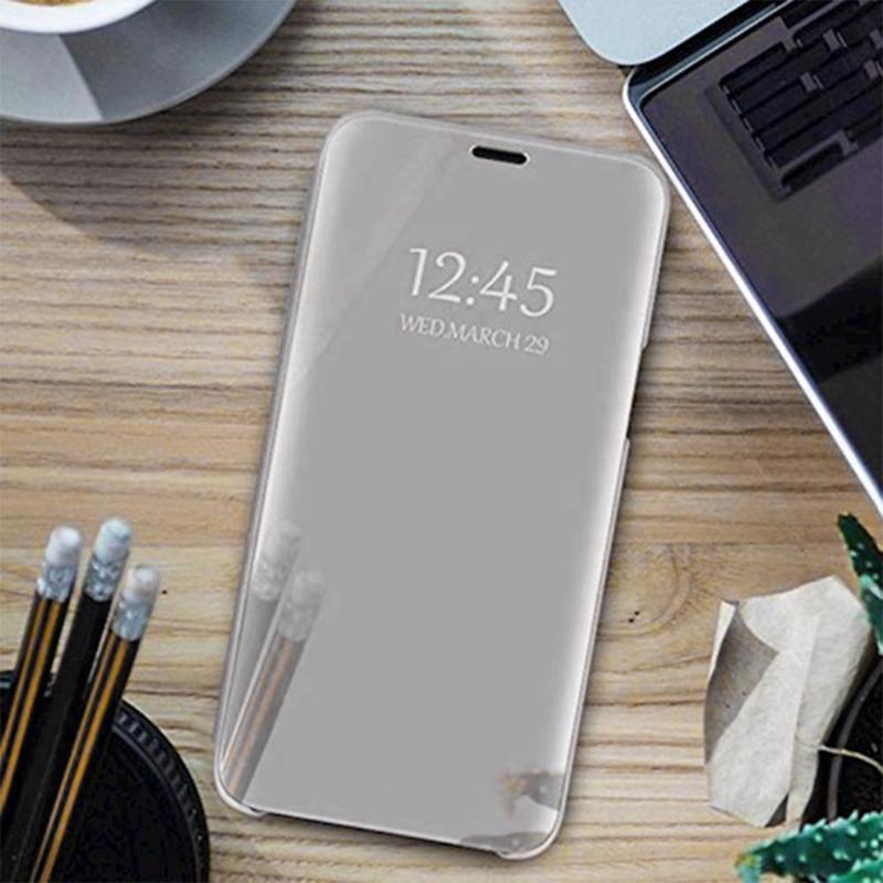 Clear View Case Book Cover (Huawei P Smart 2021) silver