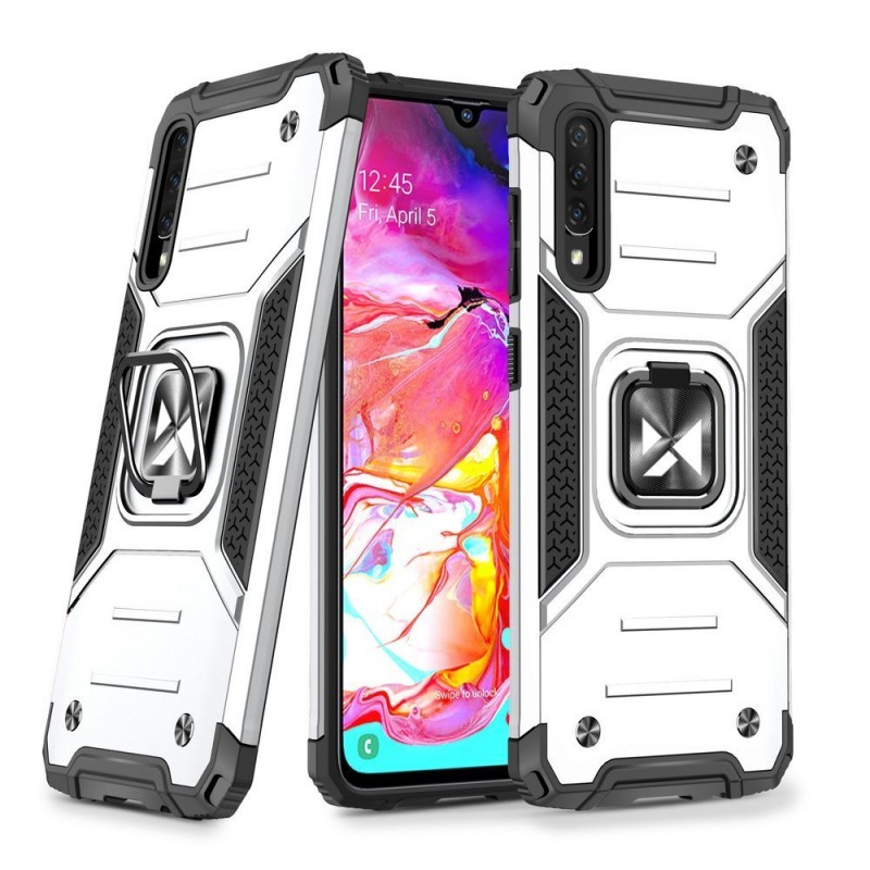 Wozinsky Ring Armor Case Back Cover (Samsung Galaxy A70) silver