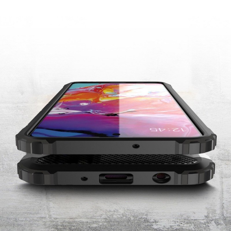 Hybrid Armor Case Rugged Cover (Samsung Galaxy A71) black