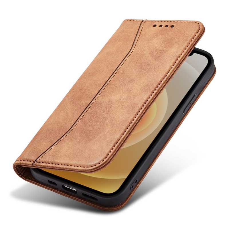 Magnet Fancy Wallet Case (Samsung Galaxy A12/ M12) brown