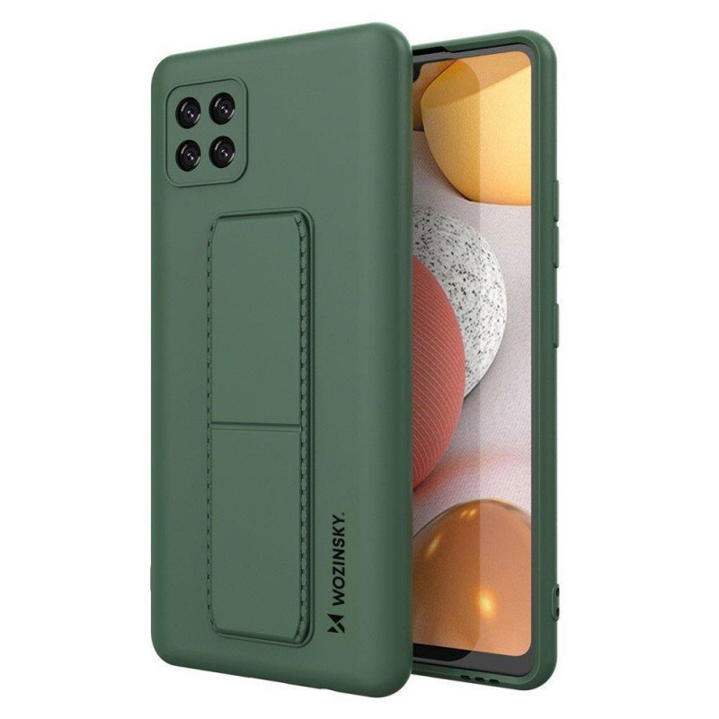 Wozinsky Kickstand Flexible Back Cover Case (Samsung Galaxy A22 5G) dark-green