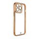 Gold Frame Gel Case Back Cover (iPhone 13 Pro) gold