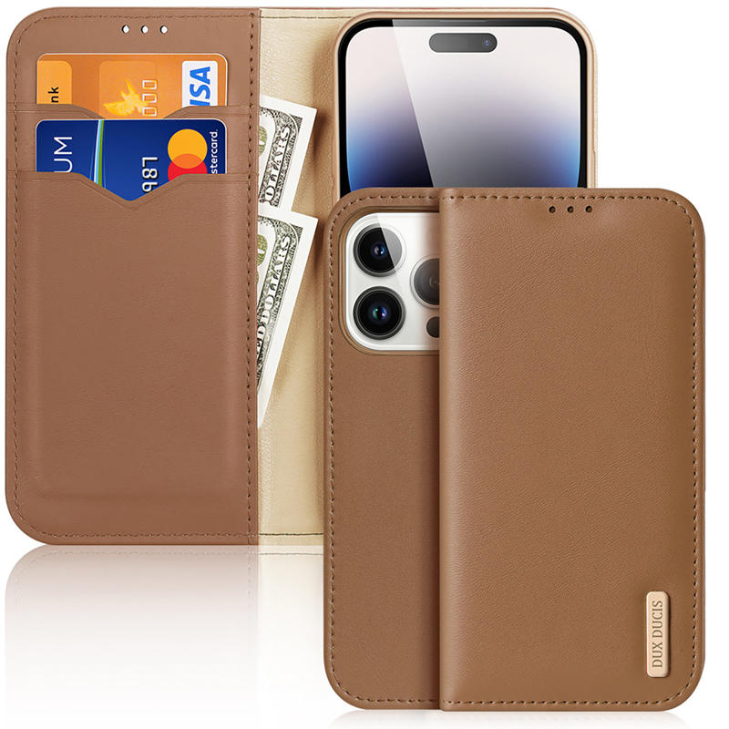 Dux Ducis Hivo RFID Blocking Wallet Case (iPhone 15 Pro) brown