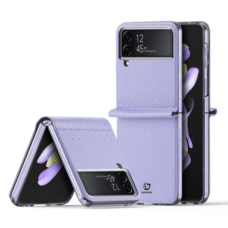 Dux Ducis Bril Back Leather Case (Samsung Galaxy Z Flip 4) purple