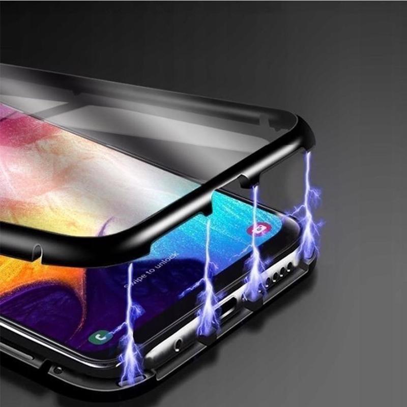 Magnetic 360 Case Front and Back Glass (Samsung Galaxy A50 / A30S) black