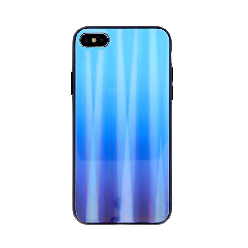 Aurora Glass Case Back Cover (iPhone SE 2 / 8 / 7) blue