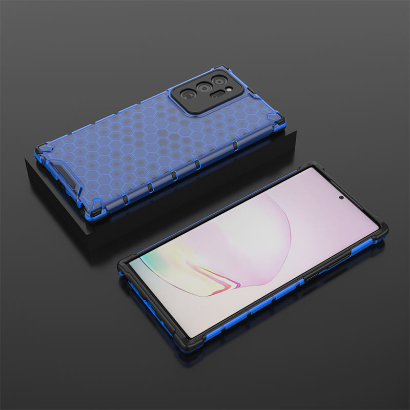 Honeycomb Armor Shell Case (Samsung Galaxy Note 20) blue