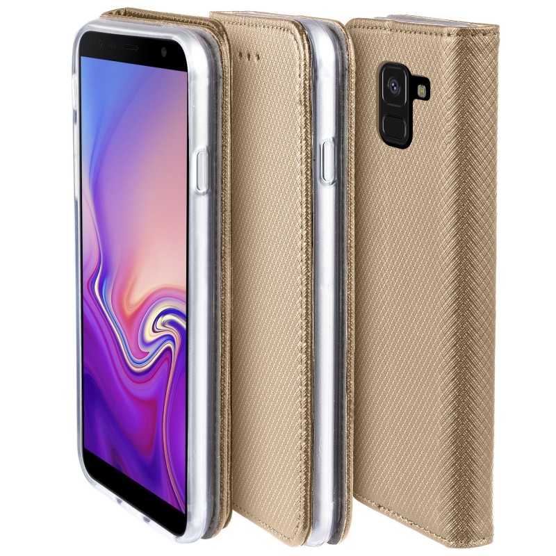 Smart Magnet Book Cover (Samsung Galaxy S7 Edge) gold