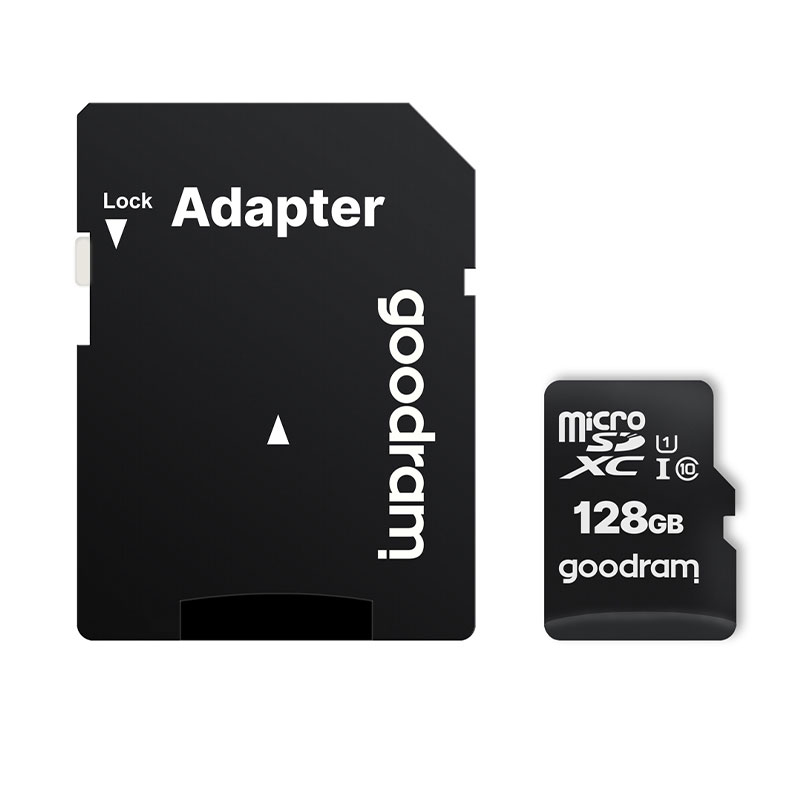 Goodram MicroSDXC 128GB with adapter100MB/s C10 UHS-I