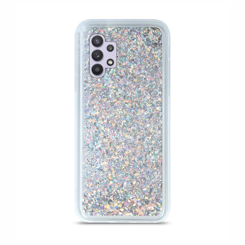 Liquid Crystal Glitter Armor Back Cover (Samsung Galaxy A32 5G) silver