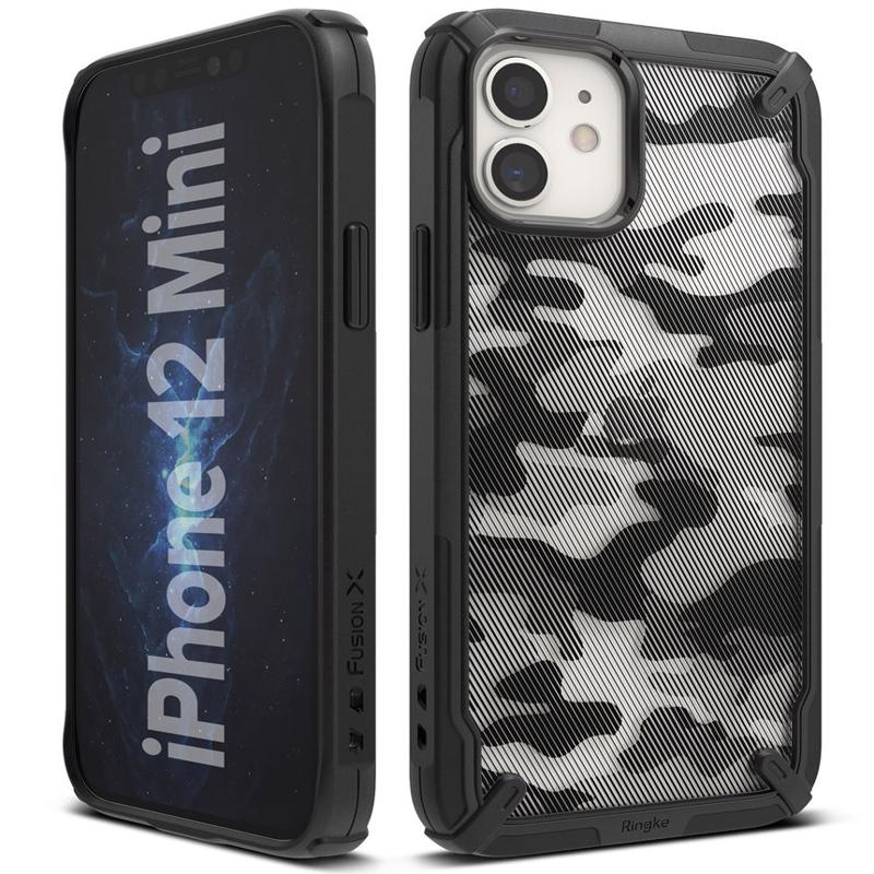 Ringke Fusion-X Back Case (iPhone 12 Mini) camo black (XDAP0015)