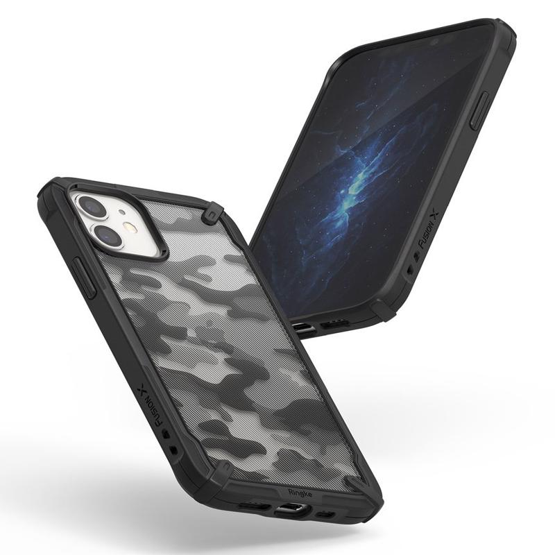 Ringke Fusion-X Back Case (iPhone 12 Mini) camo black (XDAP0015)