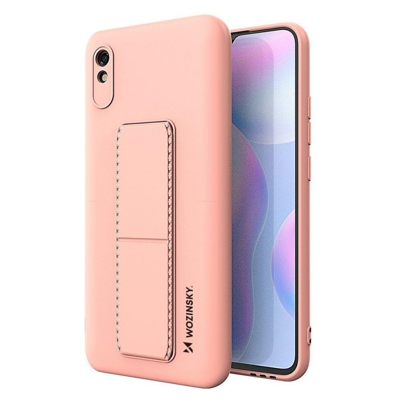 Wozinsky Kickstand Flexible Back Cover Case (Xiaomi Redmi 9A / AT) pink