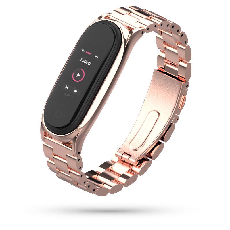 Tech-Protect Stainless Bracelet Λουράκι (Xiaomi Mi Band 5 / 6) rose gold