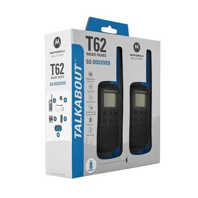 Motorola Talkabout T62 Walkie Talkie PMR + Φορτιστής (blue) Σετ 2τμχ