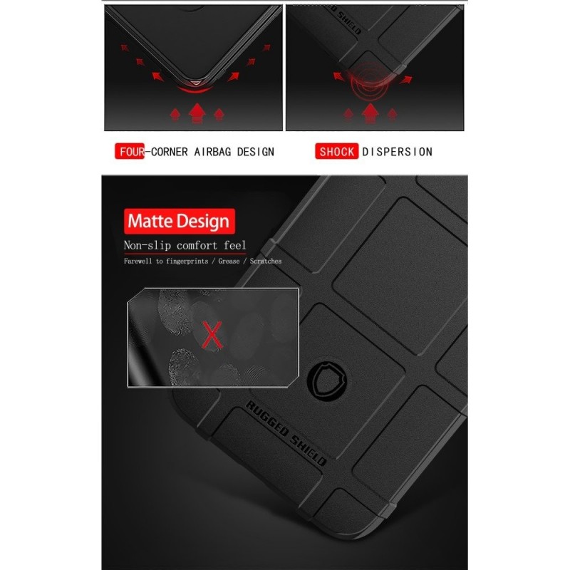 Anti-shock Square Armor Case Rugged Cover (Huawei P40 Lite E) black