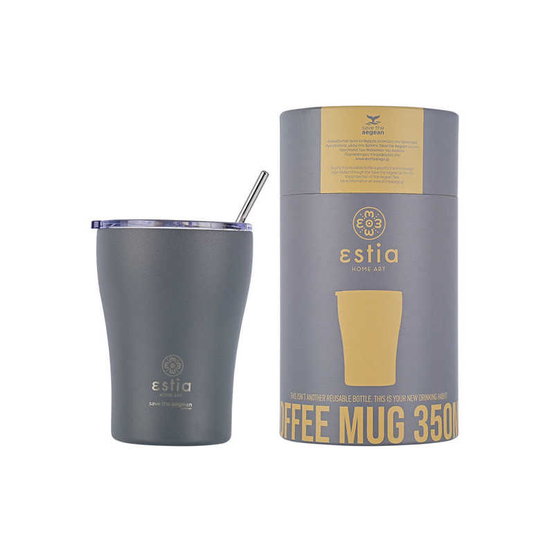 Estia Coffee Mug 350ml Save Τhe Aegean (Fjord Grey)