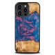 Bewood® Vegas Wood and Resin Case (iPhone 14 Pro Max) pink-blue