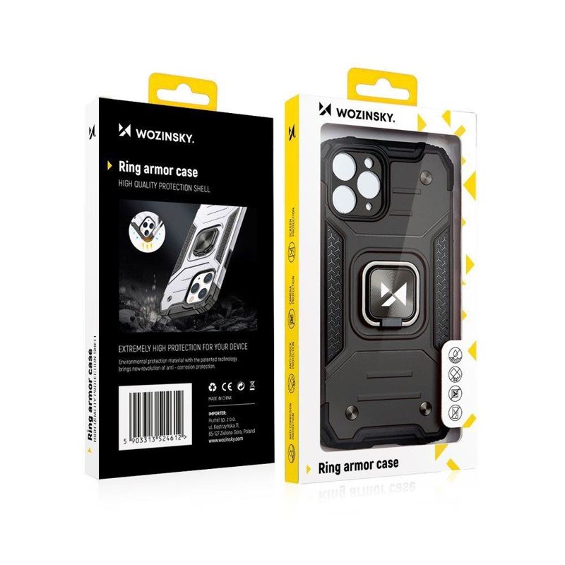 Wozinsky Ring Armor Case Back Cover (iPhone 13 Pro) black