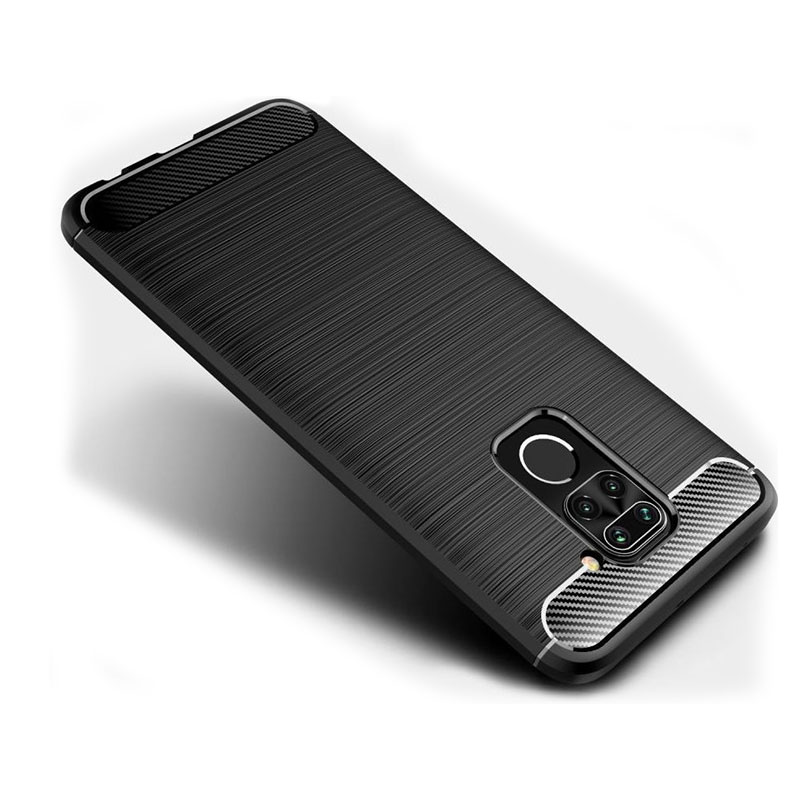 Carbon Case Back Cover (Xiaomi Redmi Note 9) black