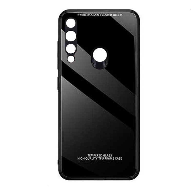 Tempered Glass Case Back Cover (Huawei Y6p) black