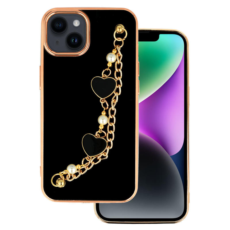 Lux Chain Series Back Cover Case (iPhone 15 Plus / 14 Plus) design 3 black
