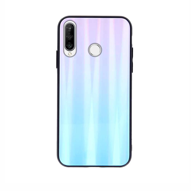 Aurora Glass Case Back Cover (Huawei P30 Lite) blue-pink