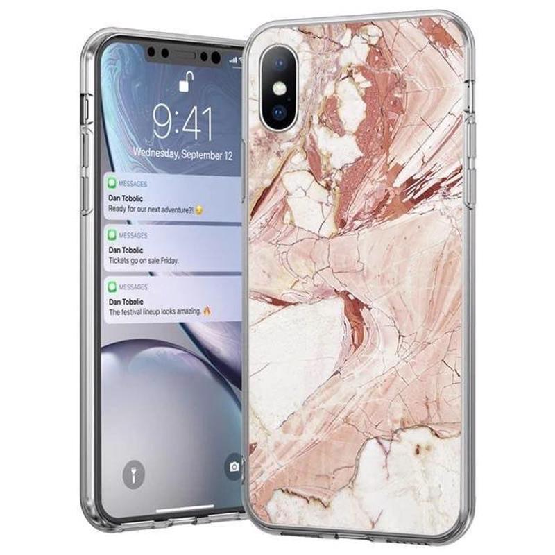 Wozinsky Marble Case Back Cover (iPhone 11) pink