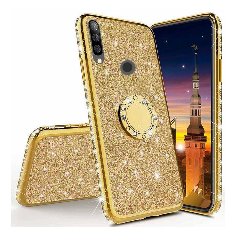 Diamond Ring Case Back Cover (Huawei Y6P) gold