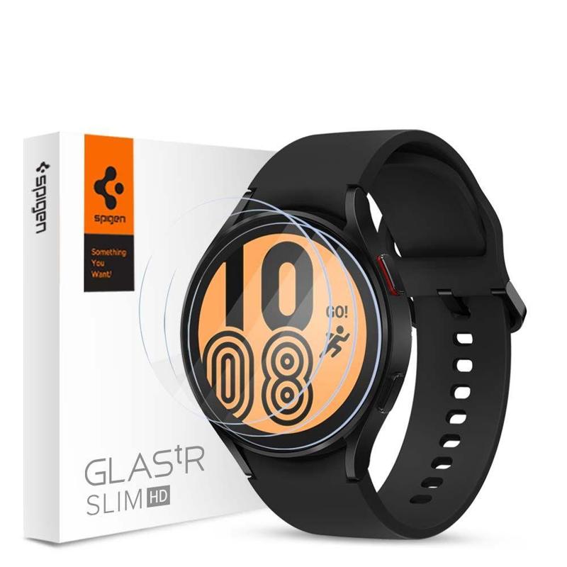 Spigen® GLAS.tR™ Ez Fit (x3Pack) Tempered Glass (Samsung Galaxy Watch 4) (44mm)