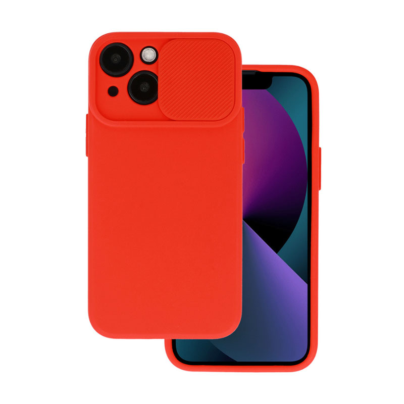 Camshield Soft Case Back Cover (iPhone 13) red