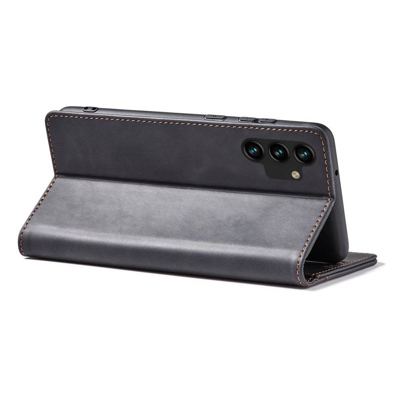Magnet Fancy Wallet Case (Samsung Galaxy S22 Ultra) black