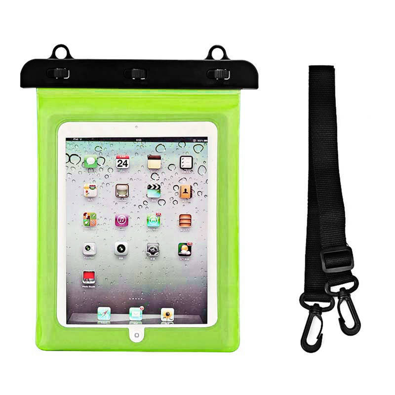 Waterproof Lanyard Αδιάβροχη Θήκη Tablet έως 13" (green)