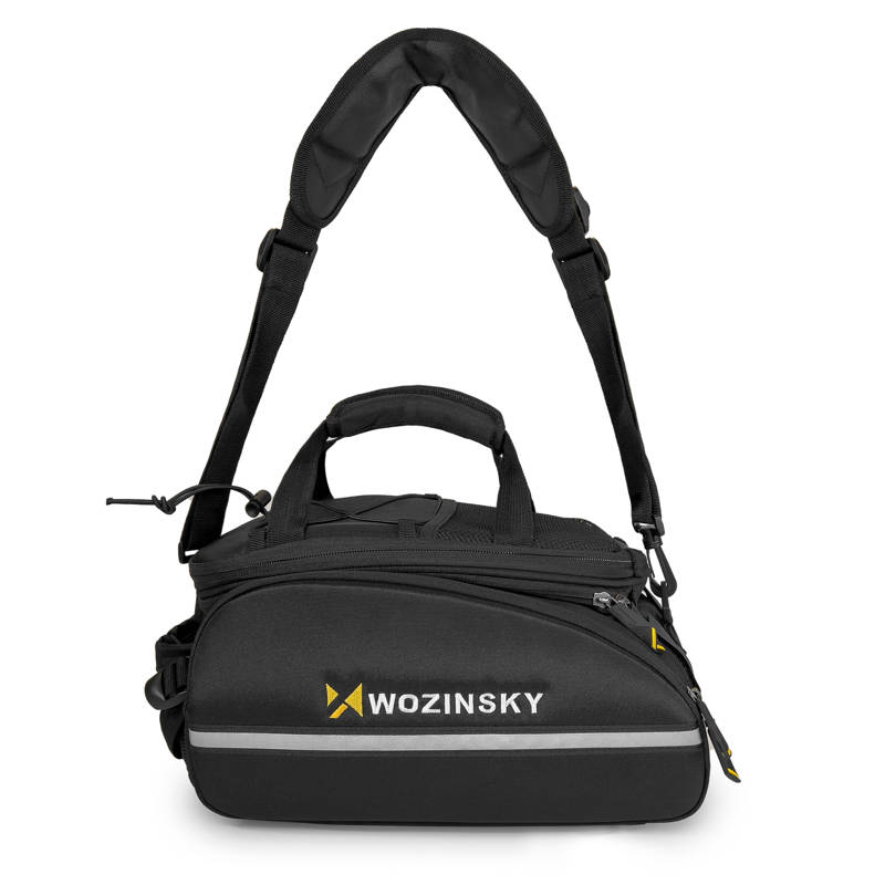 Wozinsky roomy bike carrier bag 35L (rain cover included) (WBB19BK) black