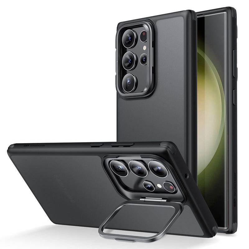 ESR Classic Kickstand Hybrid Shock-Absorbing Case (Samsung Galaxy S23 Ultra) frosted black