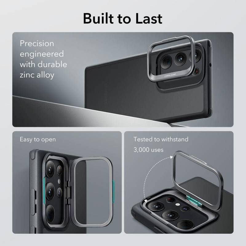 ESR Classic Kickstand Hybrid Shock-Absorbing Case (Samsung Galaxy S23 Ultra) frosted black
