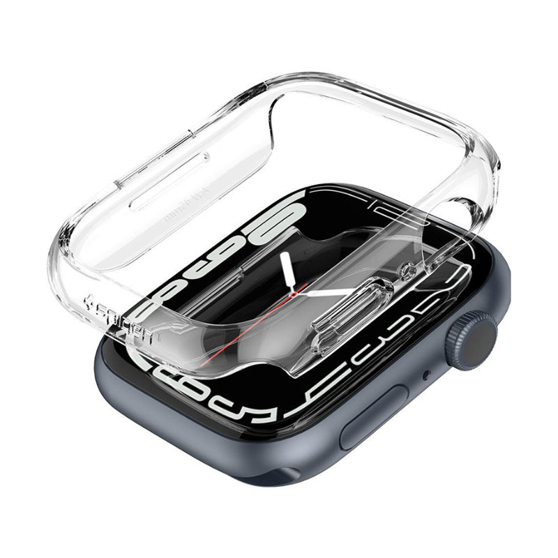 Spigen® Thin Fit™ ACS04179 Bezel Case (Apple Watch 7) (45mm) crystal clear