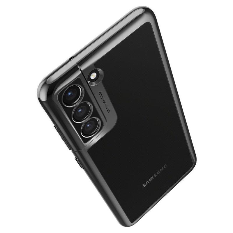 Spigen® Optik Crystal ACS03057 Case (Samsung Galaxy S21 FE) chrome gray