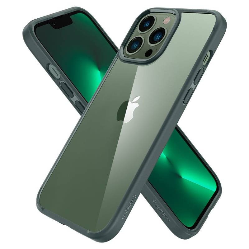 Spigen® Ultra Hybrid™ ACS04560 Case (iPhone 13 Pro) midnight green