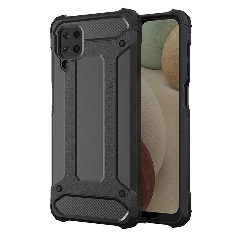 Hybrid Armor Case Rugged Cover (Samsung Galaxy A12/ M12) black