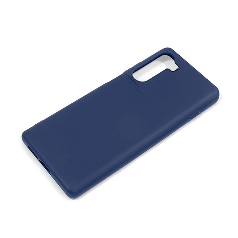 Silicone Soft Case Back Cover (Motorola Moto G200 5G) dark-blue