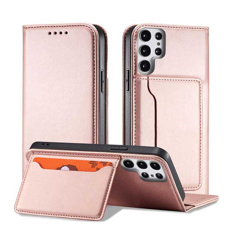 Wallet Card Holder Book Case (Samsung Galaxy S23 Ultra) pink