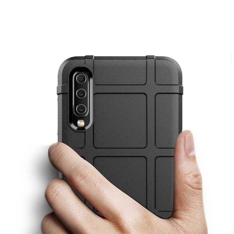 Anti-shock Square Armor Case Rugged Cover (Samsung Galaxy A70) black
