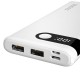 Dudao Power Bank 10000mAh 2x USB / Type-C / Micro USB 2A LCD (K9Pro-01) white