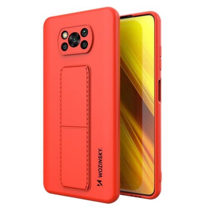 Wozinsky Kickstand Flexible Back Cover Case (Xiaomi Poco X3 NFC / X3 PRO) red