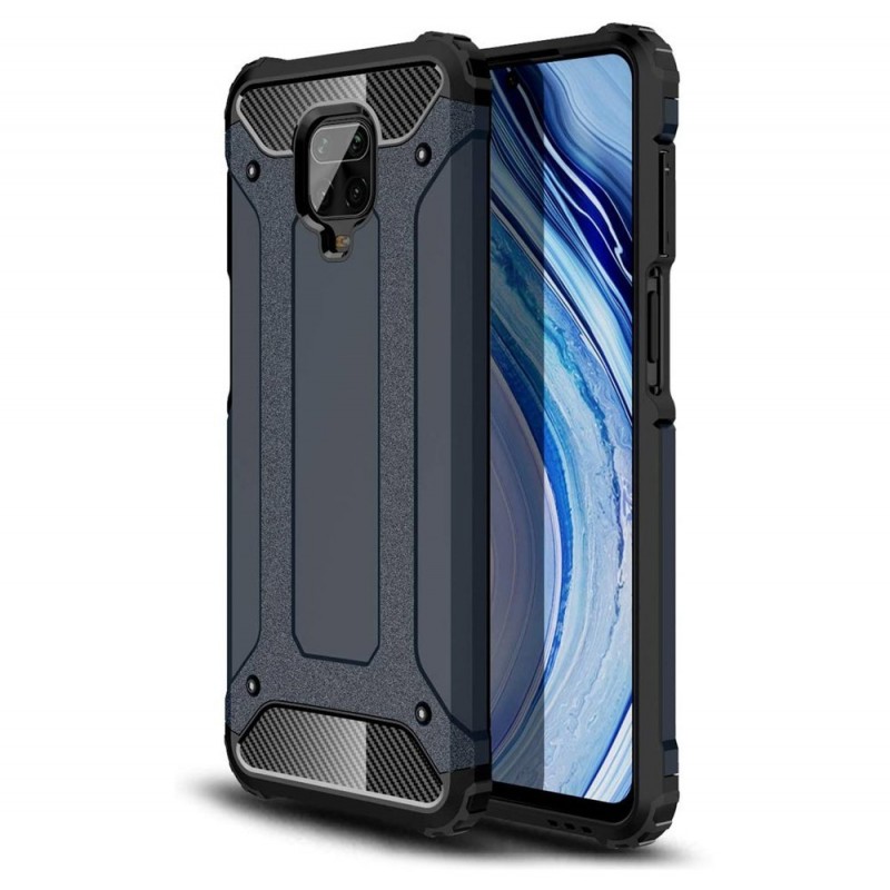 Hybrid Armor Case Rugged Cover (Xiaomi Redmi Note 9) blue