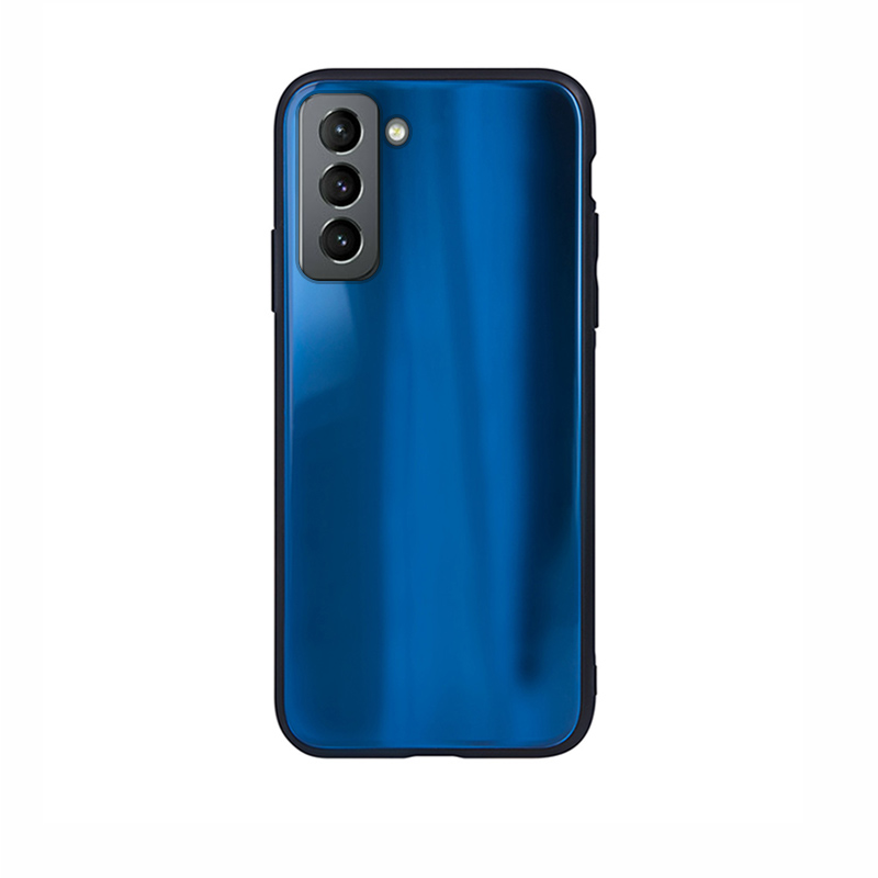 Aurora Glass Case Back Cover (Samsung Galaxy S21) dark-blue
