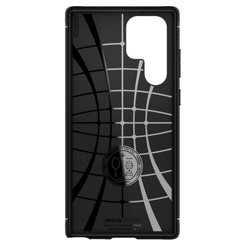 Spigen® Rugged Armor™ ACS03914 Case (Samsung Galaxy S22 Ultra) matte black